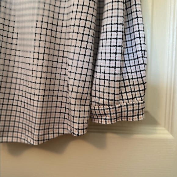 Adrianna Papell Black and White Checkered Button Down Shirt - Picture 6 of 12